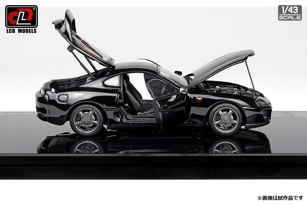 LCD Model Scale Toyota Supra A80 Black Finished Model LCD43009BL 1/43