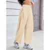 Dámské ležérní a módní barevné volné kalhoty s kapsami