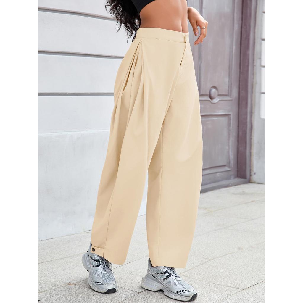 Dámské ležérní a módní barevné volné kalhoty s kapsami