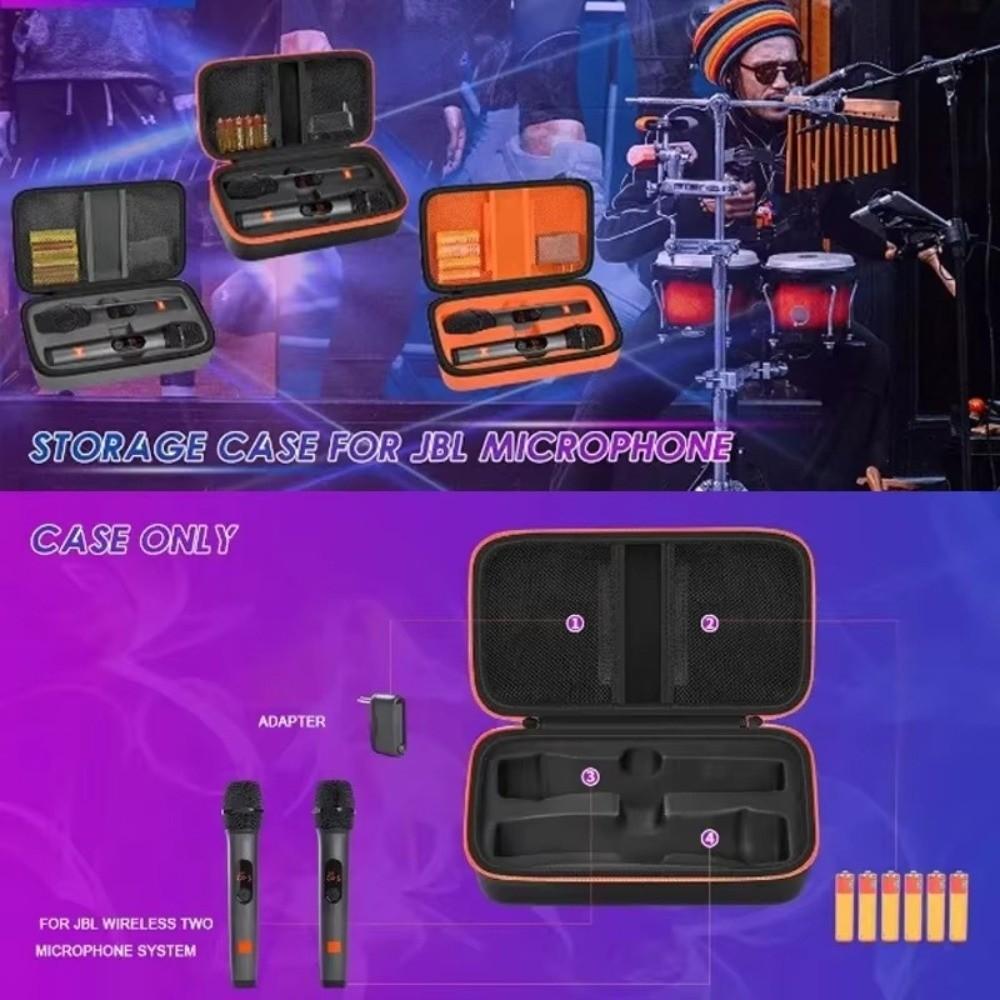 Adjustable Wireless Microphone Case Shockproof Microphone Storage Bag Mic Travel Bag Business Trip