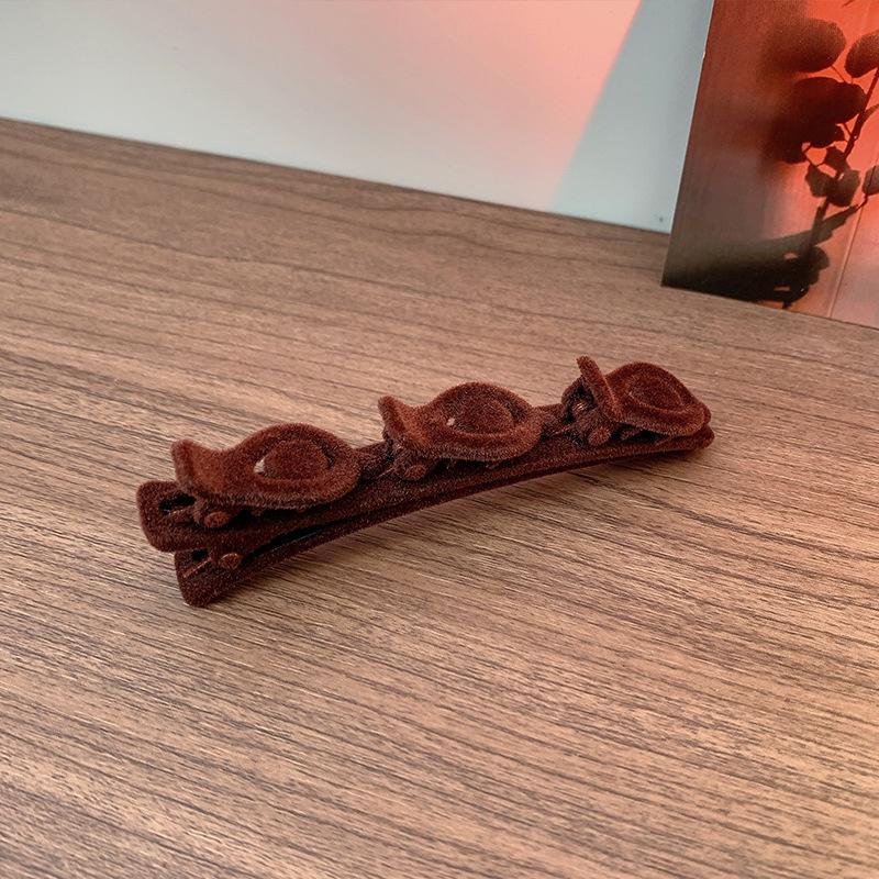 Vintage Women Flocking Hair Clips Braid Bang Barrettes Fashion Korean Girls Hairpins Korean Hair Accessories Hairgrip