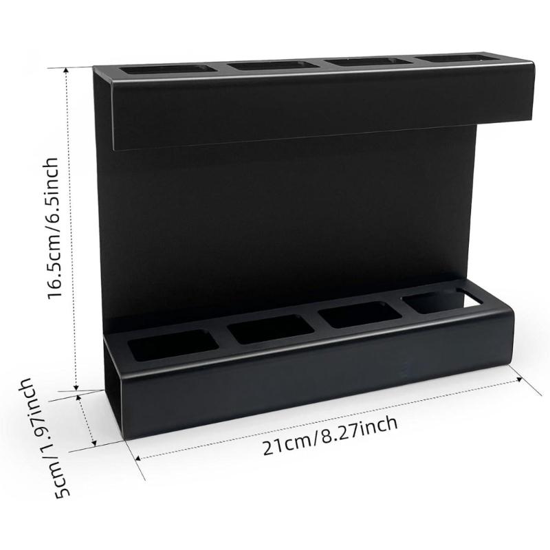 Black Sturdy Acrylic Straw Holder and Chopstick Organizers Cabinet Door and Wall Mount Storage Solution Daily Use