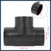 60mm Car Heater Warm 3 Way Air Ducting Elbow Pipe T Shape Outlet Connector Black Plastic Stylish Design