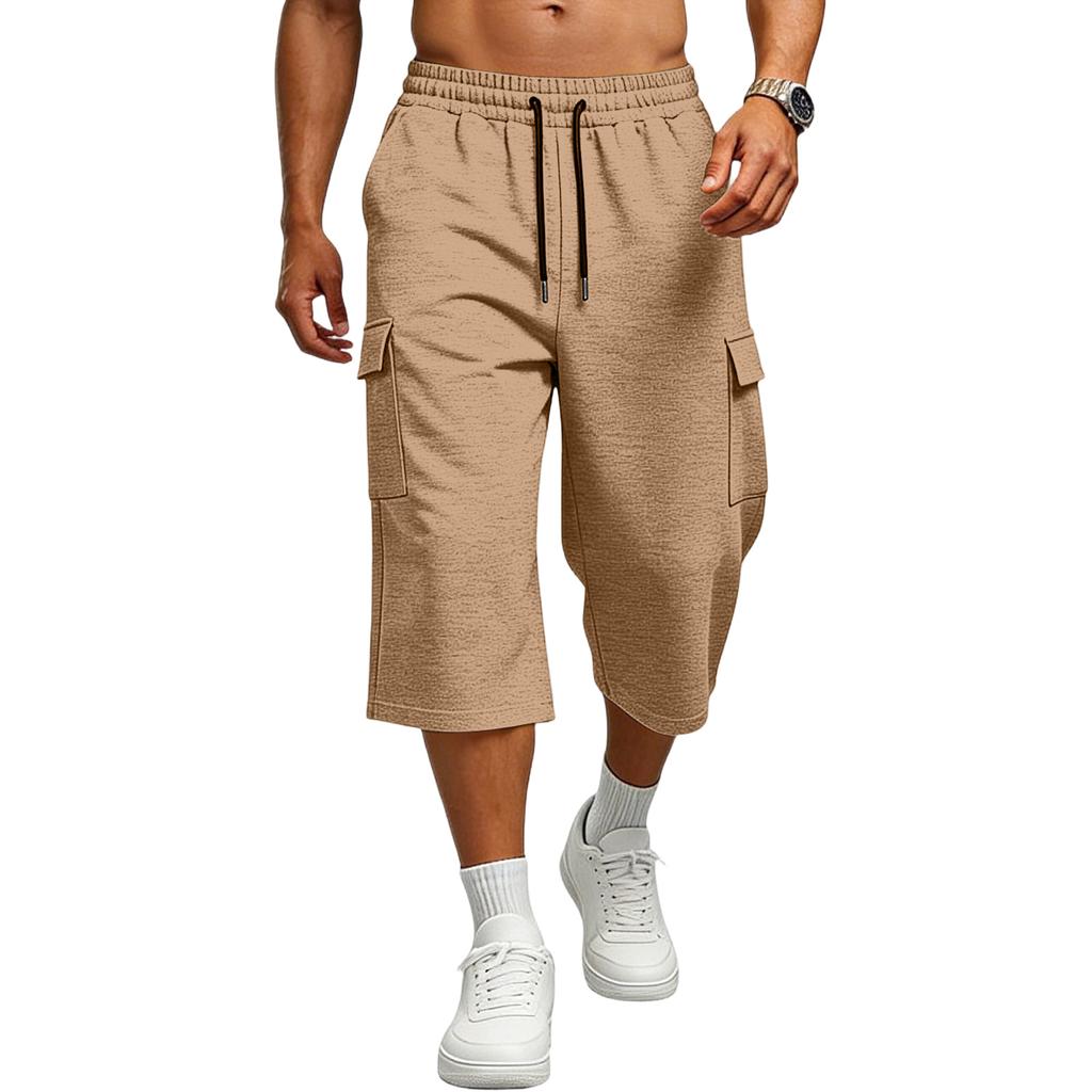 Lässige Herren-Shorts mit Kordelzug aus Webmaterial