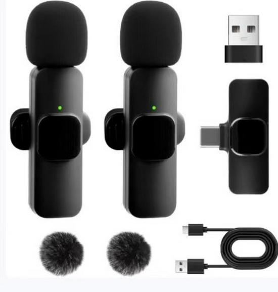 Wireless Lapel Microphone for Outdoor Mobile and Computer Use - Live Broadcast, Interview, Recording with Noise Reduction