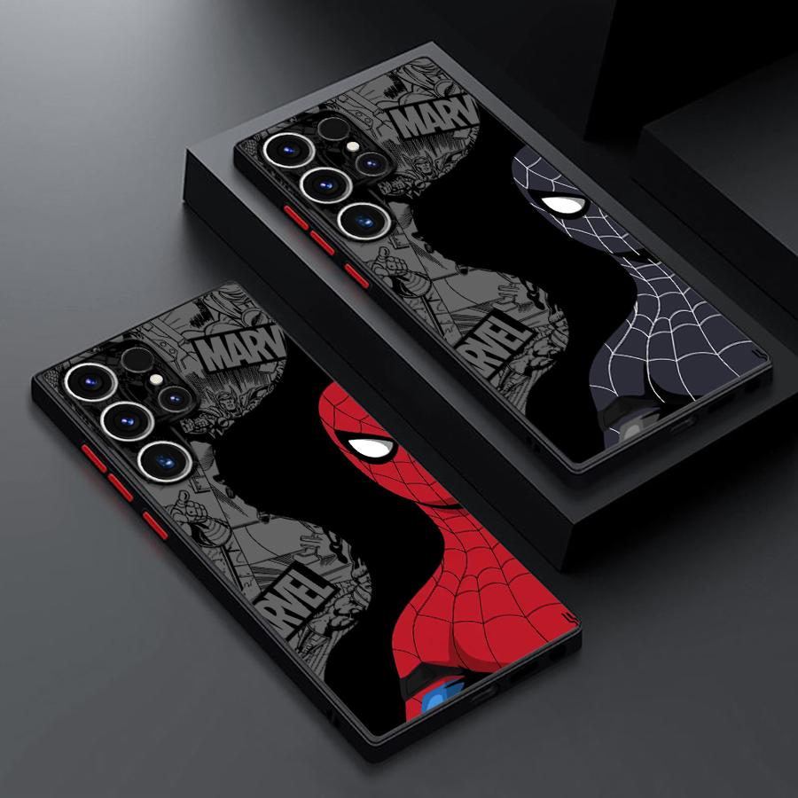 Case for Samsung Galaxy S26 S22 S23 FE S20 S25 Ultra S21 S24 Plus Note 20 10+ Funda Phone Cover Marvels Spider-Man Venom