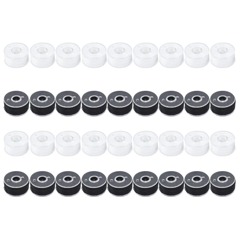 36pcs Transparent Bobbins Box Set Size A Plastic Bobbin Case Sewing Threads Set For Sewing Machines