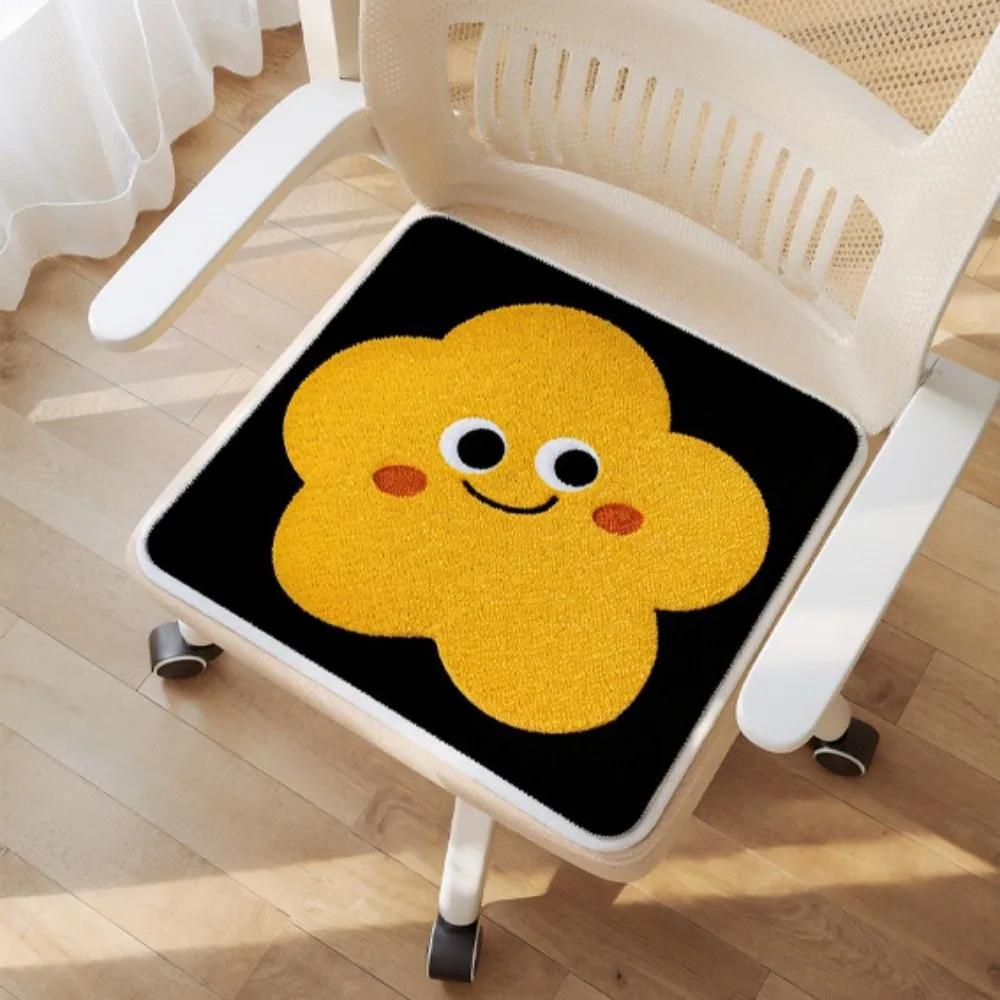 Cartoon 40x40cm Chair Cushion Anti-slip Winter Warm Seat Cushion Comfortable Imitation Cashmere Dining Chair Pad Home Seating