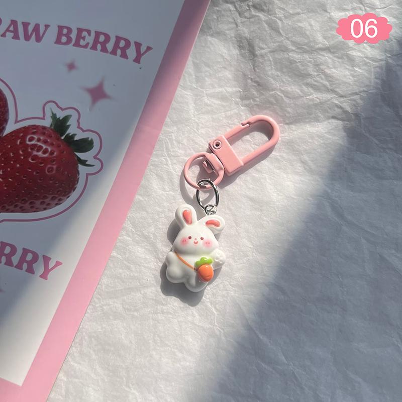 1Pc Kawaii Cute Rabbit Keychain Cartoon Animal Pendant Girl Backpack Decoration Jewelry Best Friend Gift