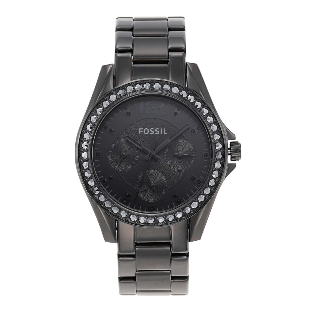 RILEY Multifunction Black Stainless Steel Watch