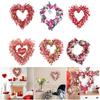 Flexible Size Artificial Tulips Flower Wreath Ornament for Home Entrance Shop Display Durable Plastic Rattan Construction Waterproof Treatments