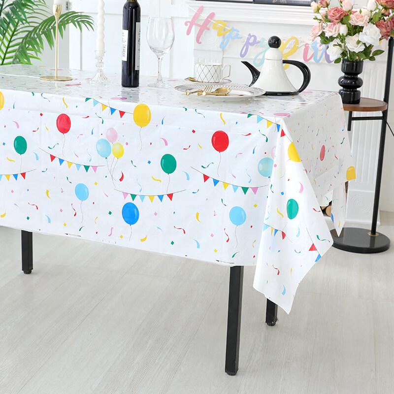 ZISIZ Kids Birthday Party Tablecloth