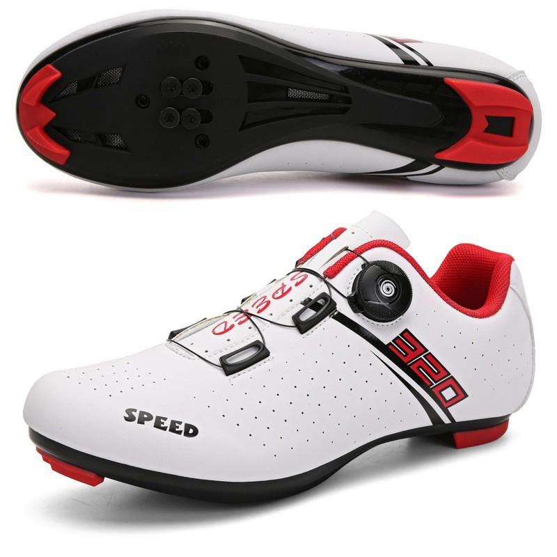 Road Cycling Shoes With Cleat Compatibility Breathable Stiff Sole Mountain Bike Locking Pedal Unisex