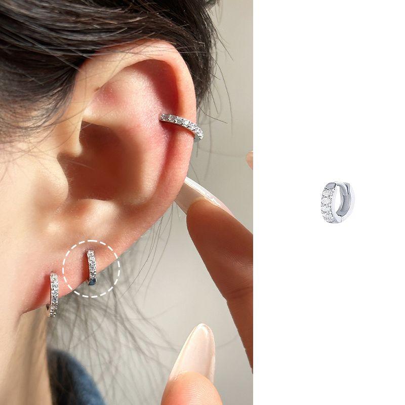 

Ringring Store 925 Sterling Silver Stud Earrings Female Earring Captive Ear Piercing Ear Bone Stud Classy Earrings Double Ear Piercings Ear Clip