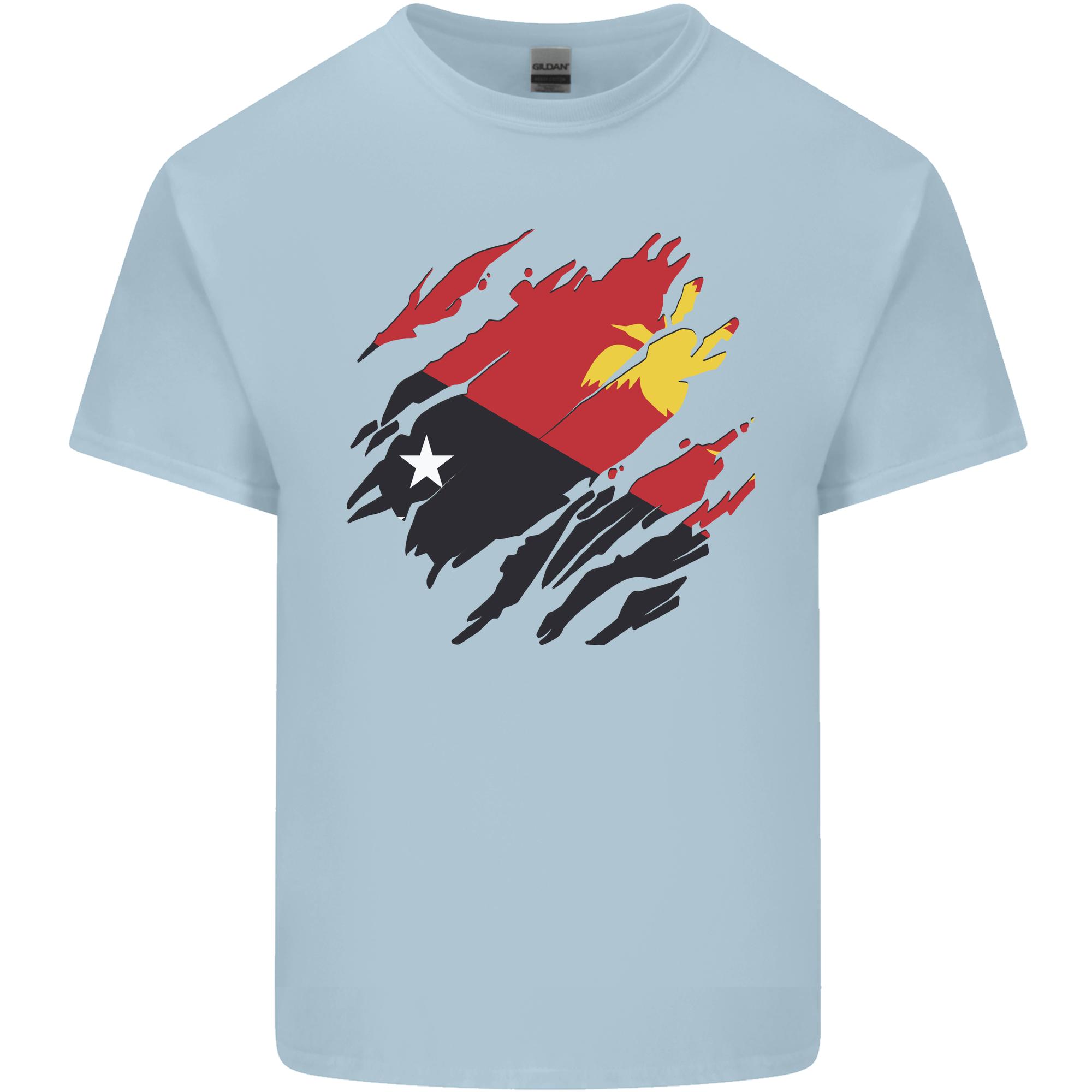 Torn Papua New Guinea Flag Day Football Unisexs Light Cotton TShirt S