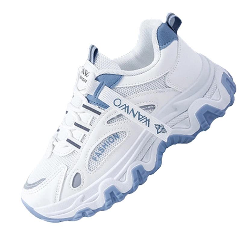 Fashion Women's Trainers New Chunky Sneakers Women Breathable Mesh Casual Shoes Sneakers Tennis Female Platform Lace Up Vulcanized Shoes