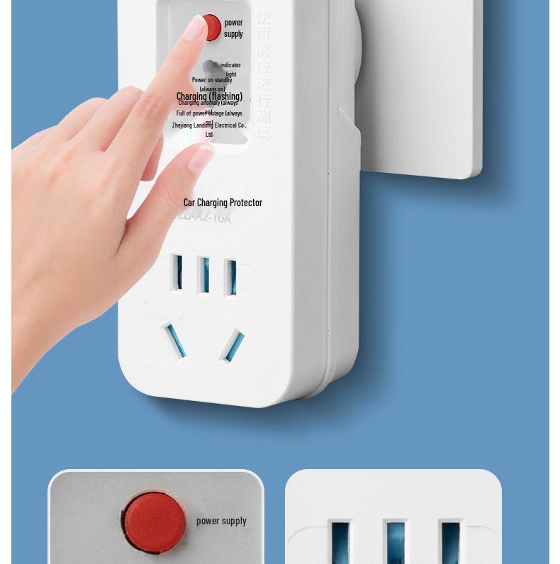 Electric Vehicle Charging Power-off Protector Timer Extension Cord