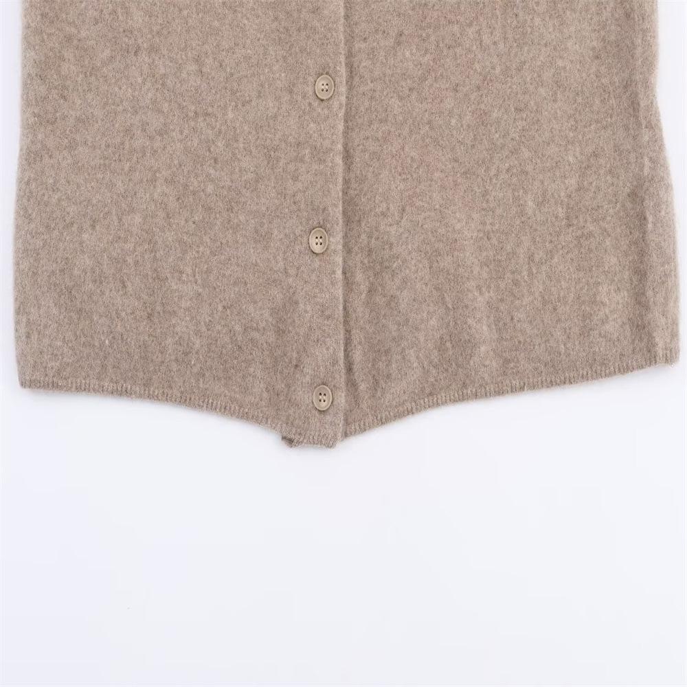 European & American Autumn/Winter Women's High-Neck Long-Sleeve Knit Sweater Coat