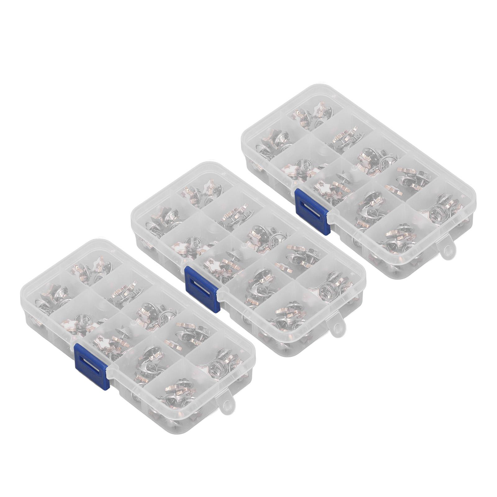 

150 шт. Пуговицы-накладки Белые в виде звезд Изысканный блеск Прочный металл Пластик Женские пуговицы для рубашки