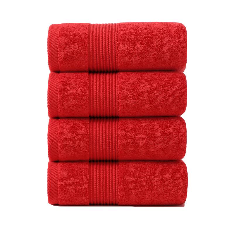 Red towel pure cotton wedding and birthday banquet embroidered pattern soft and absorbent