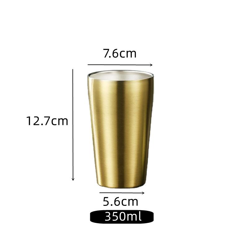 Double-walled Espresso Cups 304 Stainless Steel Mug Coffee Cup Beer Mug Wine Glasses Tea Mugs  Insulation Cold Insulation