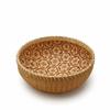 Hand Woven Bamboo Basket Sturdy Space Saving Round Foldable Tray Ventilated Dirty Clothes Frame Fruit Snack Vegetable