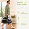 Foldable Pet Carrier Bag for Cats Small Dogs, Breathable Multi-Opening Soft Travel Tote with Padded Base and Safety Leash