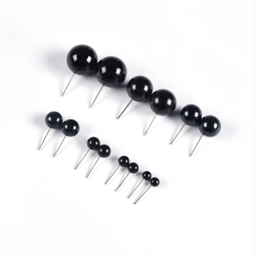 100PCs DIY Doll Eye Pin Type Black Hand Made Materials Crafts Educational Toy Parts Plastic
