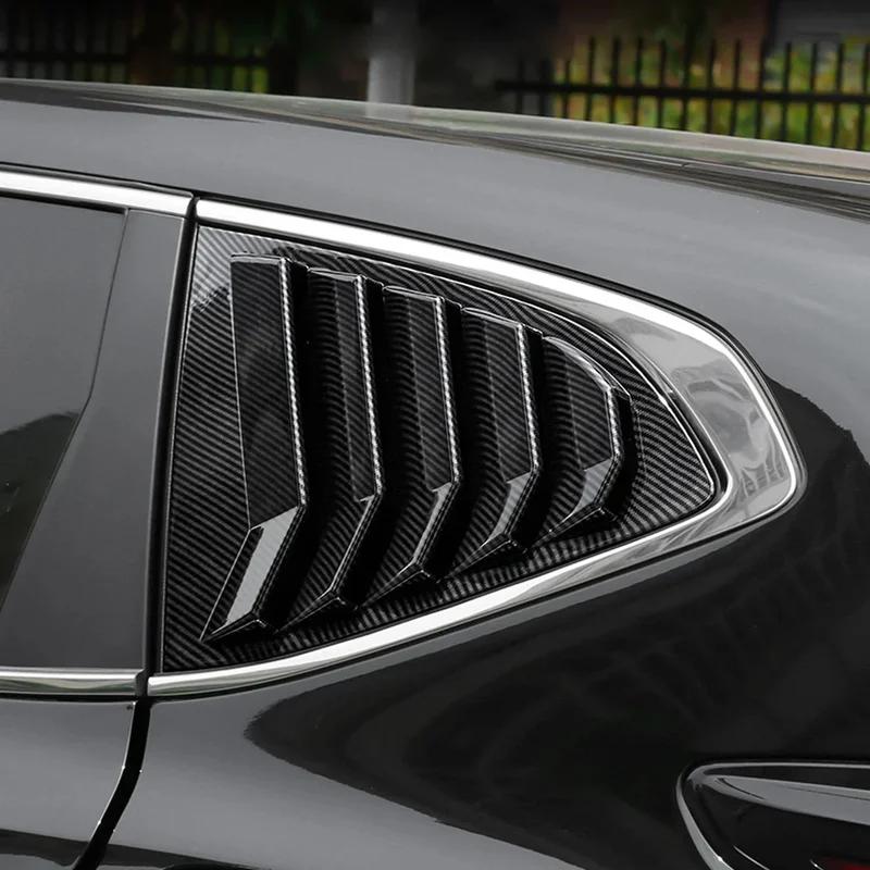 For Honda CR-V CRV 2017 2018 2019 2020 2021 2022 Car Rear Window Louver Shutter Cover Side Vent Blinds Trim Sticker Carbon Fiber