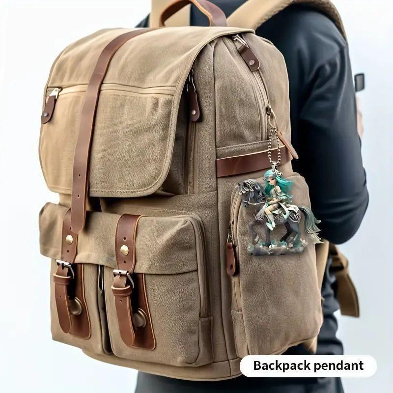 Arrival 2024 New 2d Acrylic Flat Car Hanging Ornament Cute Cartoon Decor Style