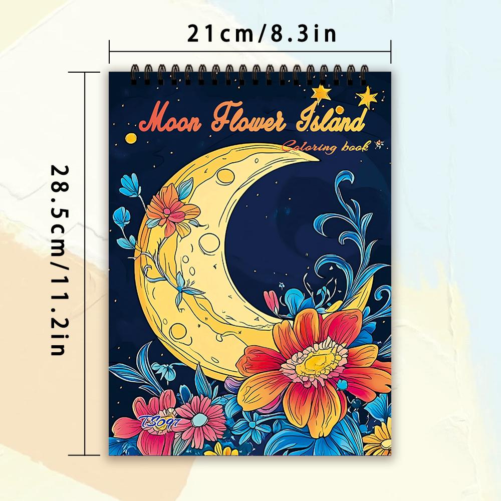 Spiral Colouring Book 30 Sheets 11.2x 8.3 Inches 100gsm Thick Paper, For Relief, Anxiety, Perfect for Many Holiday Gifts