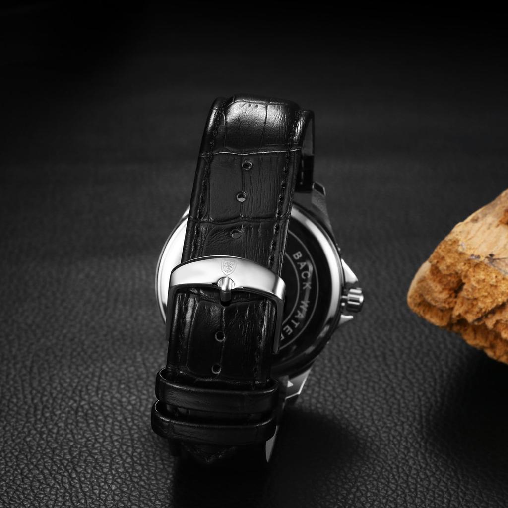 Starry Sky Watch with Leather Luminous Analog Quartz Watch with Leather Fashion Watch Boyfriend Gift Men's Strap, Waterproof Calendar, Strap, -