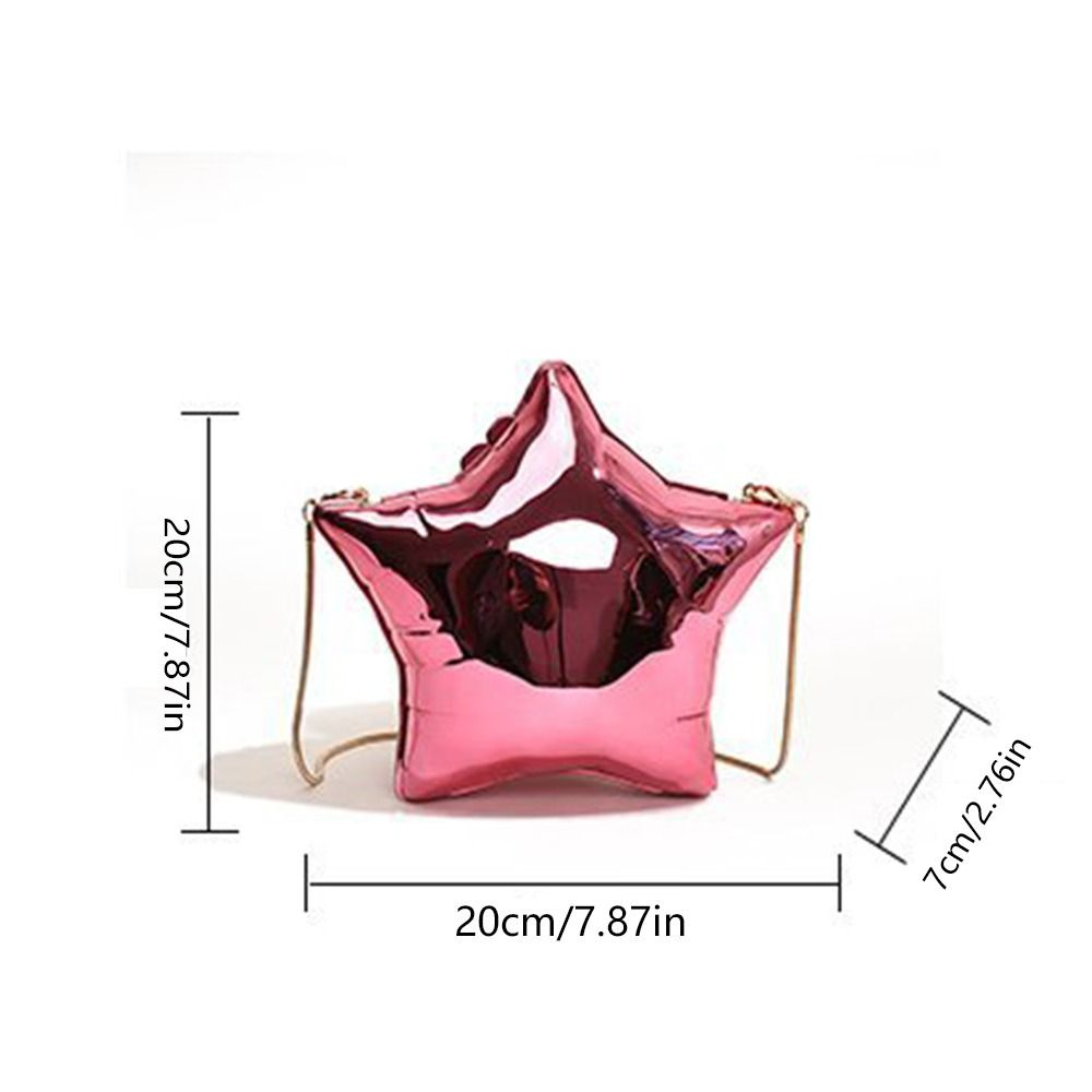 Korean Style Banquet Chain Bag Silver Funny Party Bag Retro Bright Star Shoulder Bag Gift