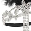 Čelenka Flapper Headpiece 1920S 20S Téma Headwrap Dress up Feather Drahostone