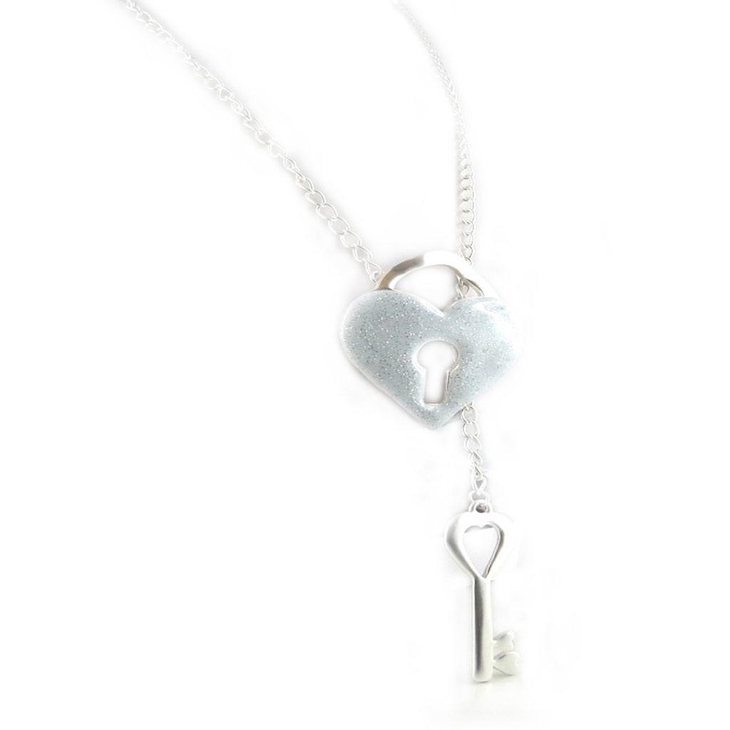 Dolce Vita [L2603] - Silver White 'Love' Designer Necklace