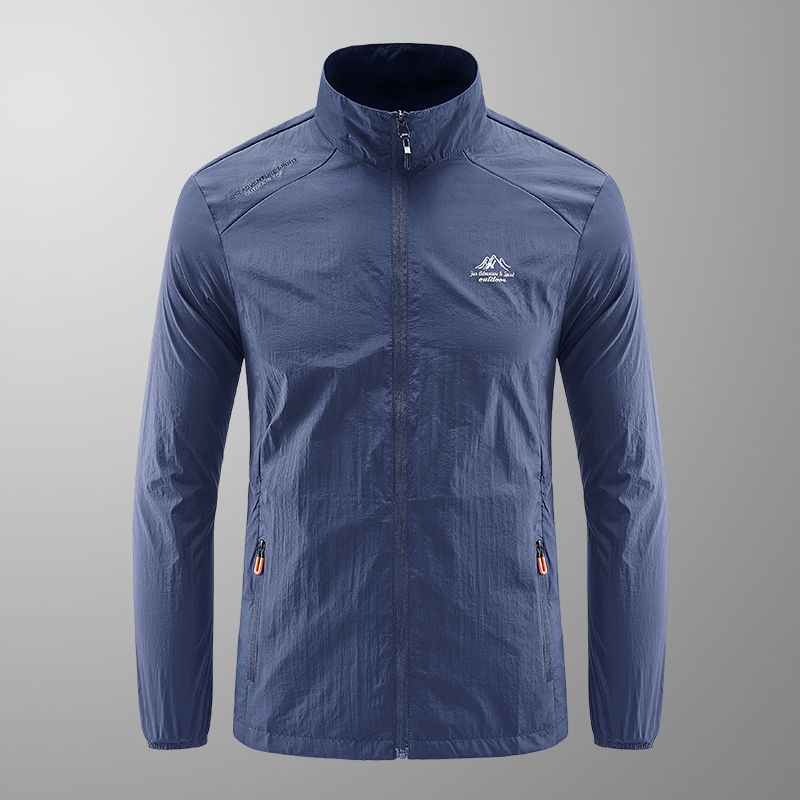 2023 New Summer Stand Collar Ultra-thin Waterproof and Breathable Fishing Suit Outdoor Ice Silk Oversized Quick Drying Jacket