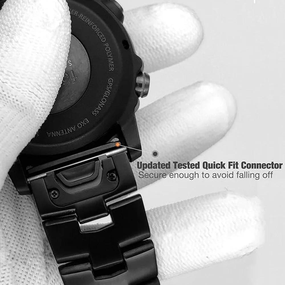 Titanium alloy Strap 22mm 26mm For Garmin Instinct 3 E 2X Forerunner 970 965 955 Fenix E 8 7 7X Quickfit Watch Band Bracelet