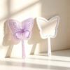 Espelho de Maquiagem Portátil HD de Mão Borboleta para Meninas
