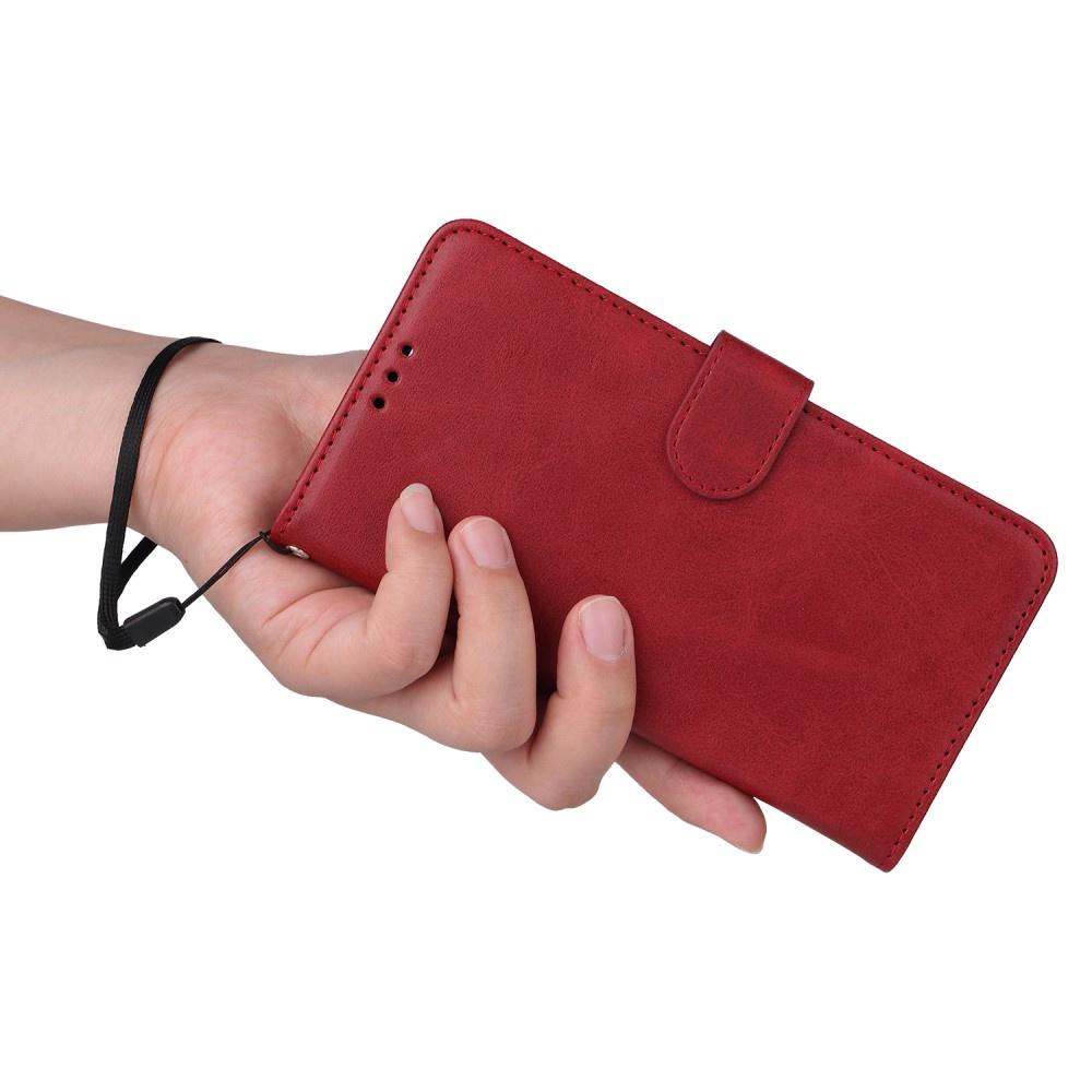 Samsung Galaxy A34 5G Leather Wallet Flip Case, Red