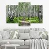 Three Piece Picture Canvas Print Birch Forest Nature