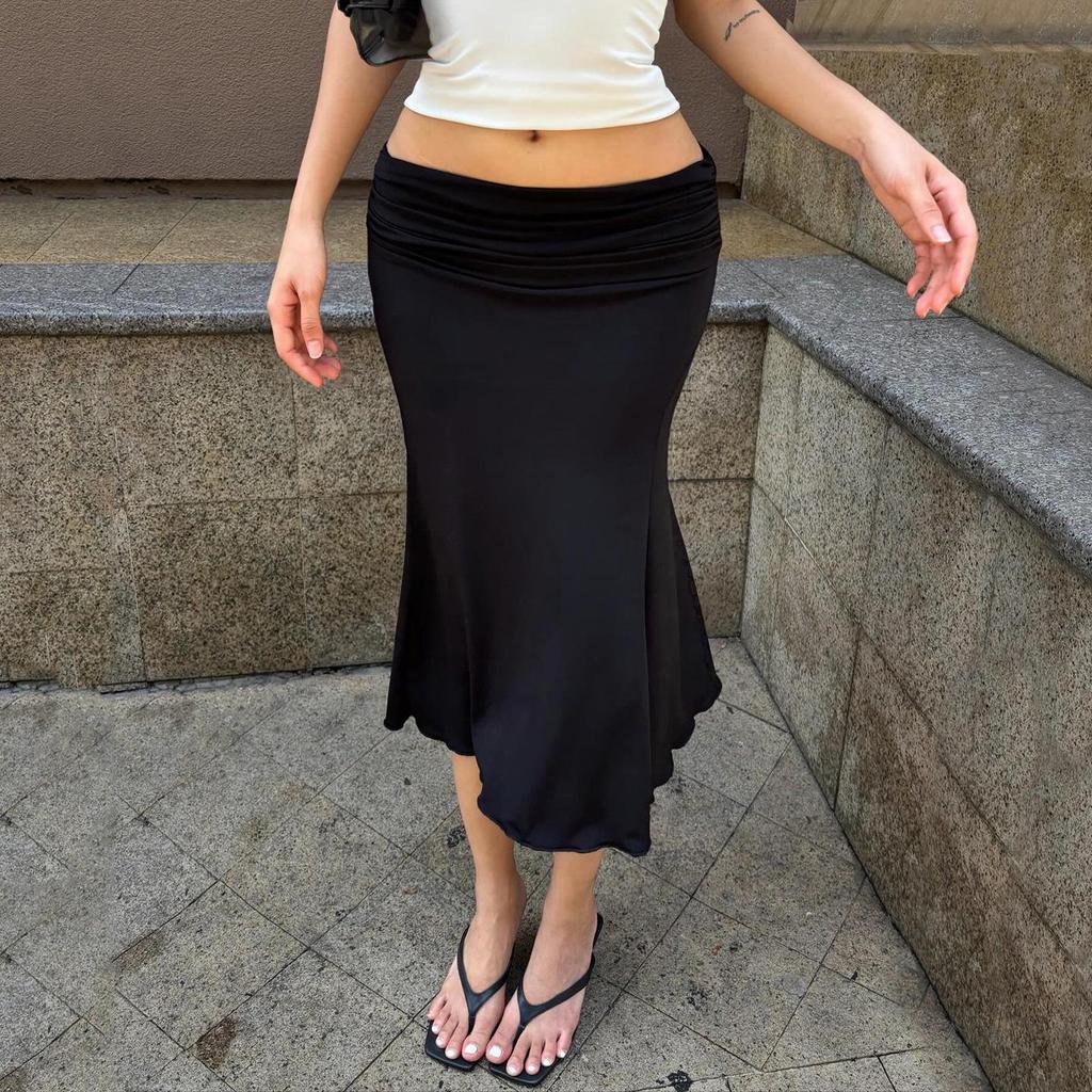 European & American Summer Fashion: New French Polka Dot Midi Fishtail Skirt