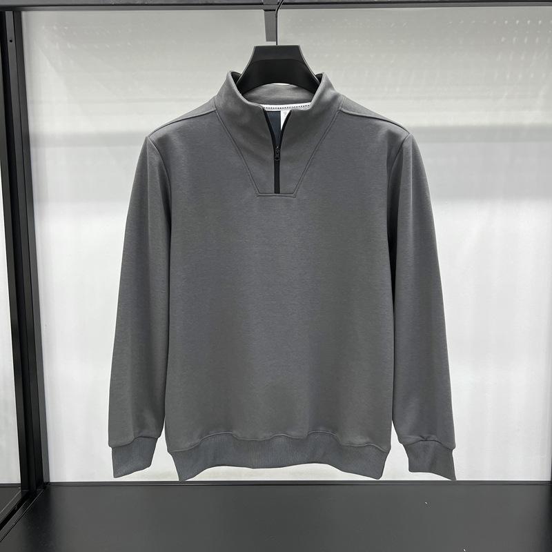 

Осенне-зимний свитер с полуцепочкой, мужская водолазка с длинными рукавами на молнии, нижняя рубашка M темно серый