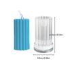 Geometry Stripe Pillar Candle Molds Plastic Column Making CandleHolder Wedding Items 3D Silicone Mold Taper Acrylic Party Supplies