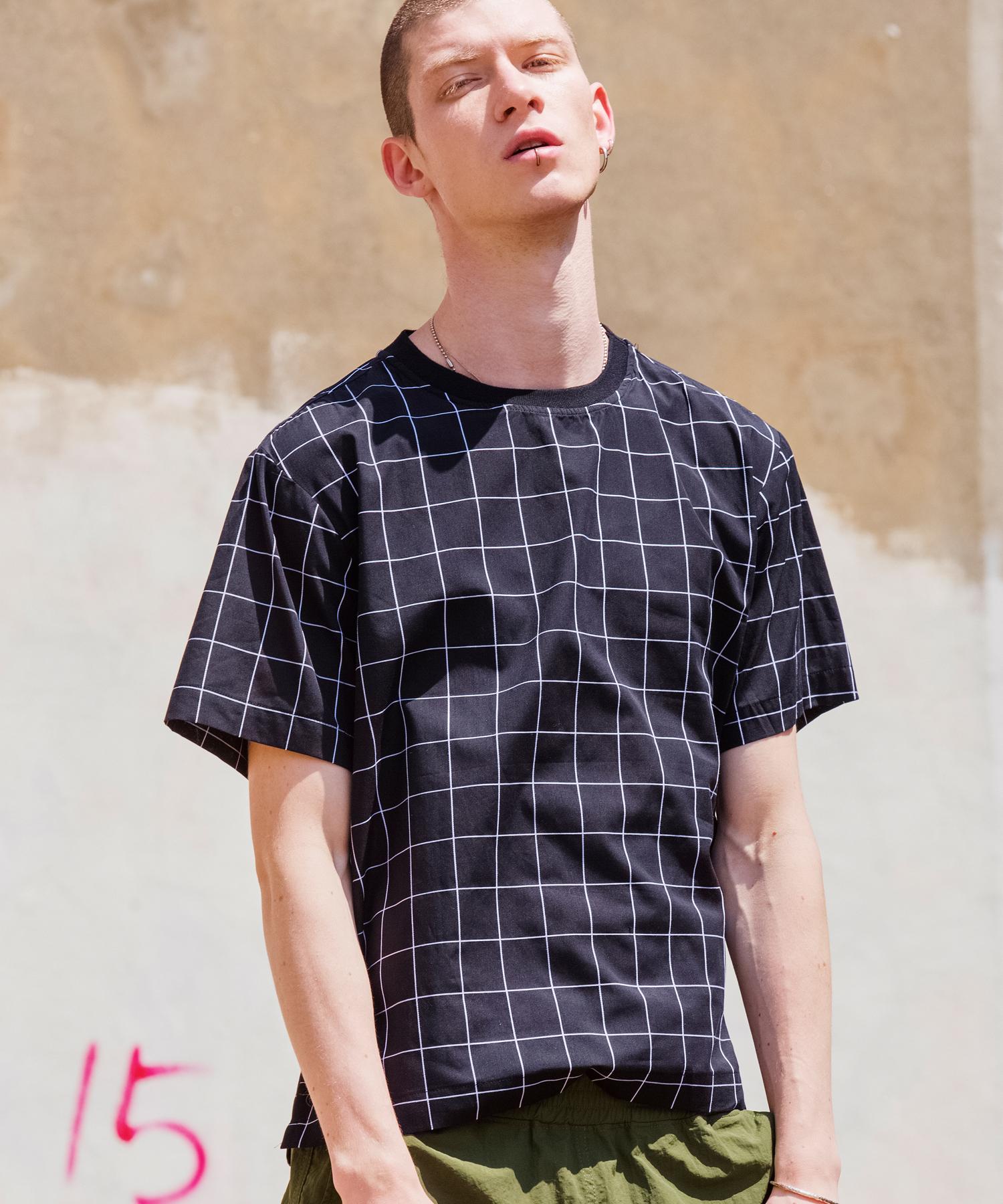 Royal We Check Round Shirts Black Black/M