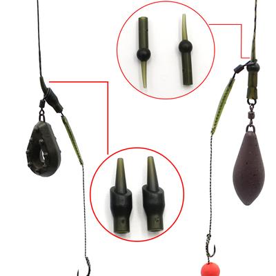 15PCS Run Rig Rubber for Carp Fishing Running Rig Leadcore Leaders Big Eye Swivel Anti Tangle Sleeve Carp Rig Material Tackle