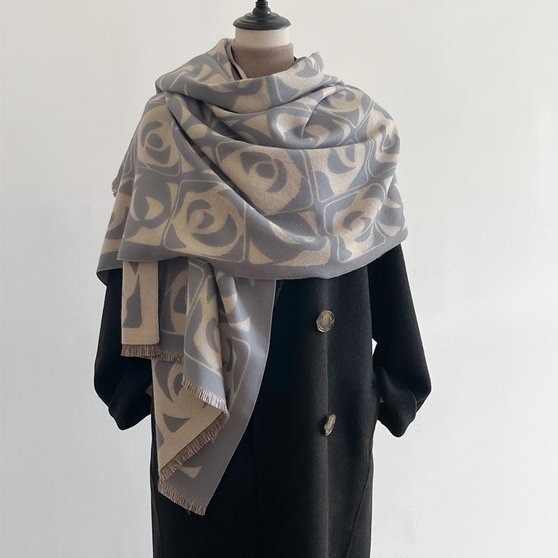 Zimní dámská šála Luxusní design Oboustranná kašmírová šála Feel Warm Scarf Shawl
