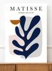 Plakat granatowy liść matisse