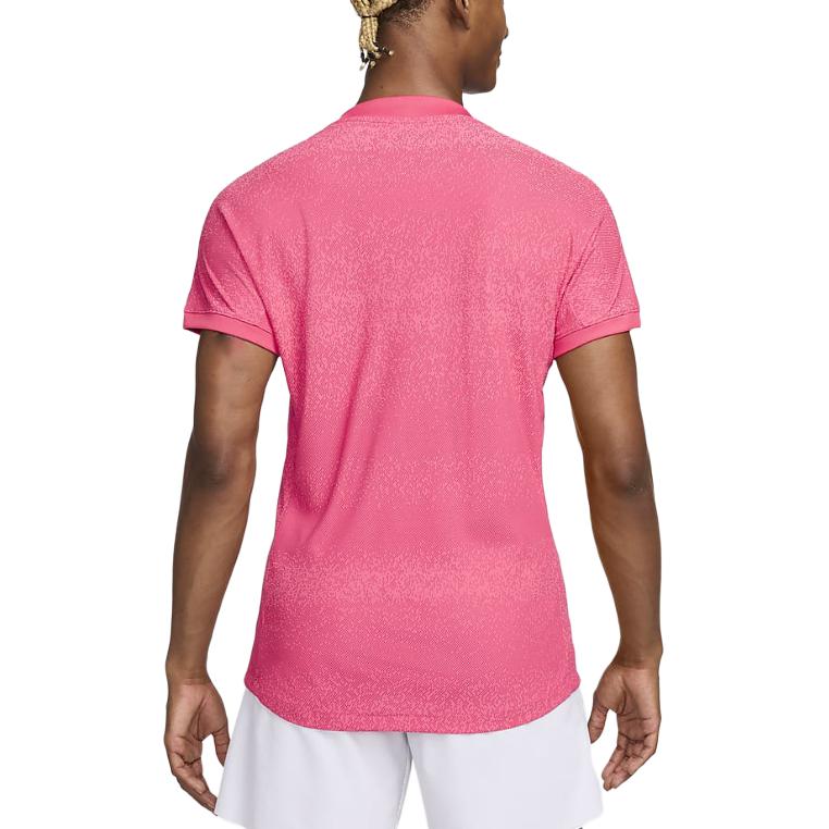 Nike Dri-Fit Logo Print Pullover V-Neck Short Sleeve T-Shirt Men Tops Pink FD5409-629
