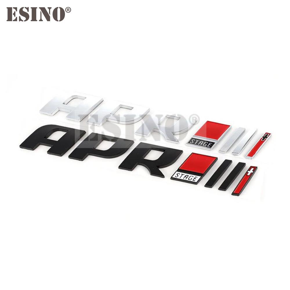 3D APR Logo Car Stickers Auto Badge Emblem Decal for APR Stage Logo For A4 A5 S4 S5 RS4 RS5 RS6 Q5 S5 Golf GTI R Scirocco R20