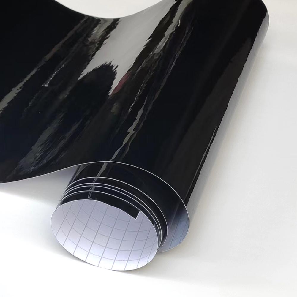 Ultra Glossy Piano Black Car Wrap Vinyl Film Gloss Stickers Self Adhesive Auto Decal Bubble Free Console Computer Laptop Skin